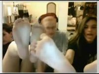 Collection of barely legal teen amateurs dabbling in foot fetish fun